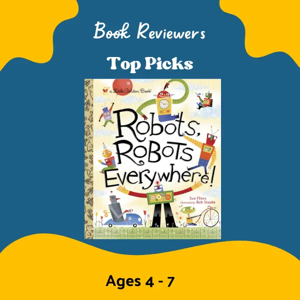 Cover of Robots, Robots, Everywhere! – STEM robot book for children aged 4–7