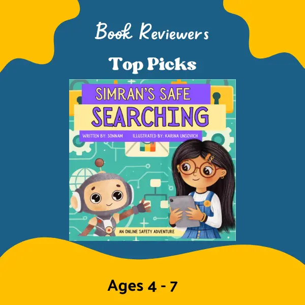 Cover of Simran’s Safe Searching – online safety book for children aged 4–7