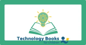 Open book with lightbulb icon for children learning about self-driving car jobs