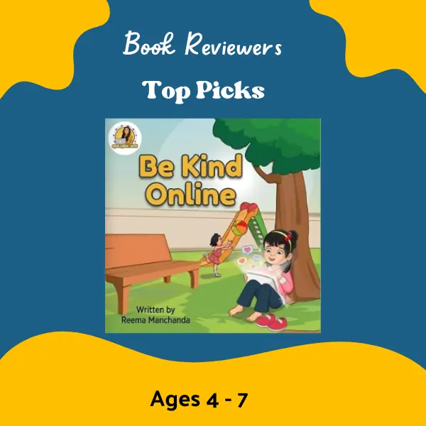 Be Kind Online by Reema Manchanda, an online safety book recommended for children aged 4–7.